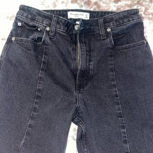 Black Abercrombie & Fitch Skinny Split Hem Jeans